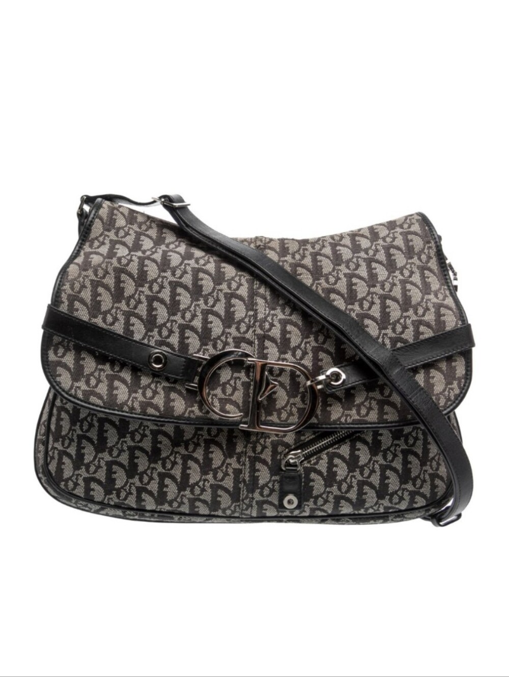 Christian Dior y2k Trotter Canvas Messenger Bag John Galliano